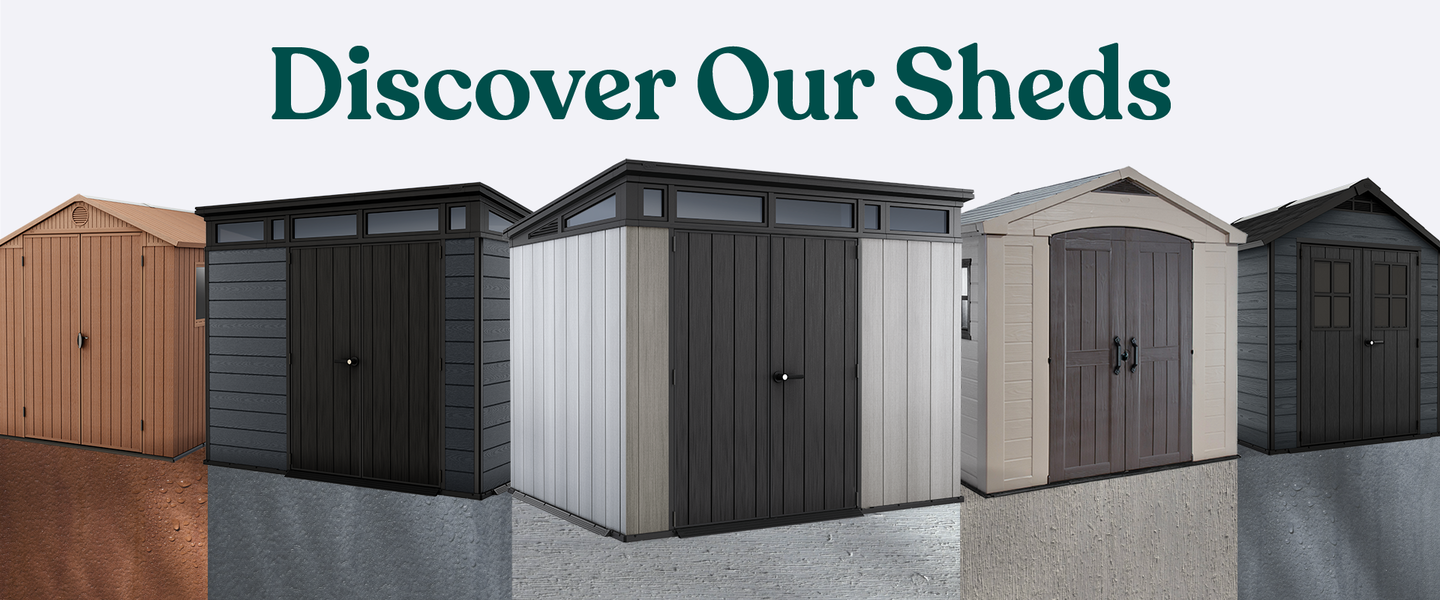 Cortina Graphite Large Storage Shed - 7x7 Shed - Keter US