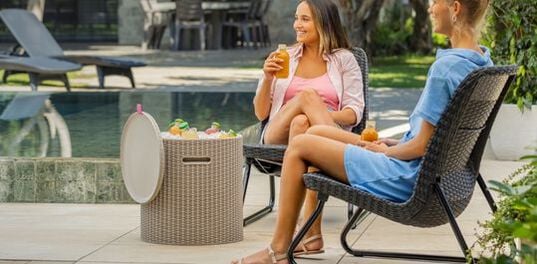 Brown Outdoor Cooler Side Table - Keter US