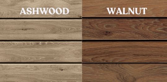 ashwood and walnut comparisson