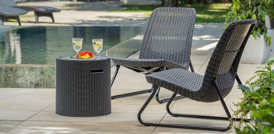 Dark Gray Outdoor Cooler Side Table - Keter US