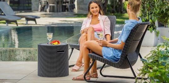 Dark Gray Outdoor Cooler Side Table - Keter US