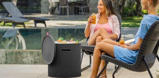 Dark Gray Outdoor Cooler Side Table - Keter US