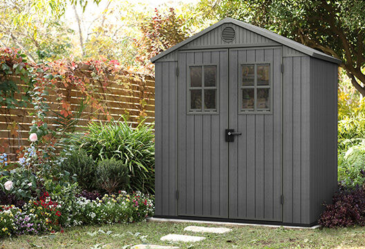 Darwin 6x4  Gartenhaus - 190x122x221 cm - Grau