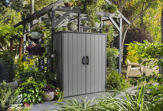 Premier Grey Tall Small Storage Shed - 4.6x2.4 Shed - Keter US