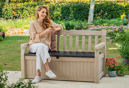 Keter eden deals garden bench box