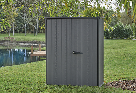 Cortina Alto Graphite Small Storage Shed - 4.6x2.4 Shed - Keter US