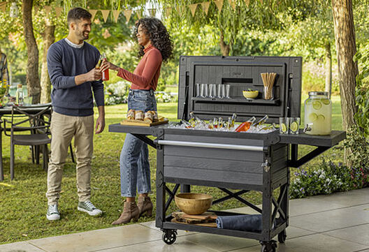 Buy Graphite Patio Cooler and Beverage Cart - Keter Canada