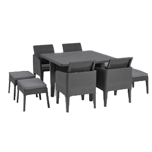 keter columbia 4 seater outdoor dining set